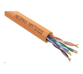 Кабель Neomax U/UTP cat.5e 4x2x0.52 24AWG Медь, ZH нгА-HF внутренний 305м, оранжевый NM710111 