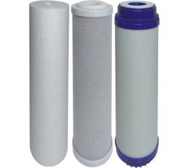 Набор картриджей Slim Line ФР2: полипропилен PP-10, уголь пресс. СТО-10, уголь насыпной Профитт 3175784 