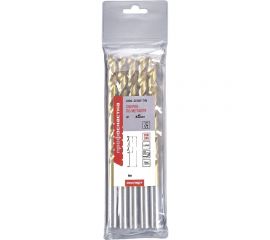 Сверло по металлу удлин Профоснастка 8,5 мм HSS M2 TIN/135 DIN 340, 5 шт., №716 30206076 