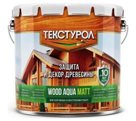 Деревозащитное средство на водной основе Текстурол WOOD AQUA MATT белый 2,5л Лк-00008228 
