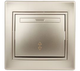 Переключатель Intro 10А 250В, IP20, СУ, Plano, шампань Б0030039 