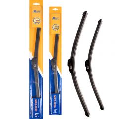 Комплект бескаркасных щеток стеклоочистителя KRAFT 550/475 мм, 1 адаптер KT 830865 