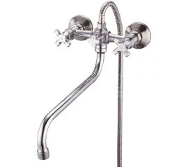 Смеситель для ванны G-lauf Solone с поворотным изливом и душевой лейкой, хром JIK7-A102-A 