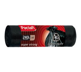 Мешки для мусора черные SUPER STRONG (5 шт; 90х130 см; 240 л; ПВД) Paclan 42013246 