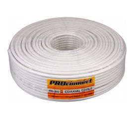 Кабель RG-6U+Cu, 48%, 75 Ом, 100м, белый PROCONNECT 01-2206 