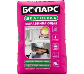 Выравнивающая шпатлевка БОЛАРС 2100 25 кг 00000007454 