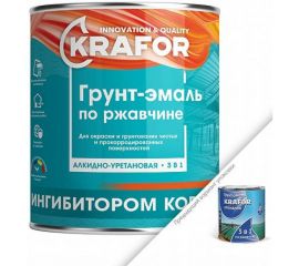 Грунт-эмаль по ржавчине KRAFOR шоколадная 5,5 кг 4 26700 