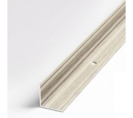 Порог угловой внутренний алюминиевый (20х20 мм; 0.9 м; декоративный; клен беленый) Лука 00000001801 