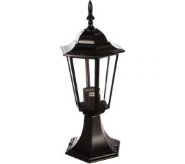 Садово-парковый светильник, шестигранный на постамент 60W E27 230V, черный Feron 6104 11058 