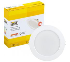 Светильник IEK ДВО 1613 LED, белый, круг, 12Вт, 3000К, IP20 LDVO0-1613-12-3000-K01 