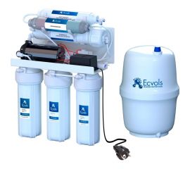 Ecvols Обратный осмос RO-55PM, 6 ступеней очистки, с помпой и минерализатором, бак 10л 00.00006786 