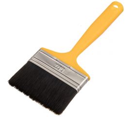 Флейцевая кисть для эмалей и красок на основе растворителей искусственная щетина Р1 100х14мм Мелодия цвета 66100 