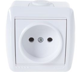 Розетка Lezard NATA, без заземления, керамика, белый 710-0200-121 