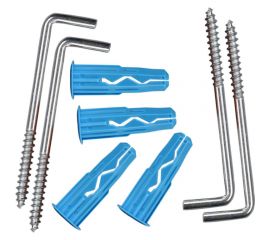 Крюк-шуруп ЕВРОПАРТНЕР L- обр. Zn d4,9хL50 в компл. c дюбелем MULTI 8x32 4шт. MP 309 17 