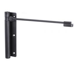 Дверной доводчик ALDEGHI LUIGI SPA левый, 170х39х225 мм, цвет: матовая черная сталь, к-т: 1 шт + ключ с декоративными шурупами 114ZN170S 