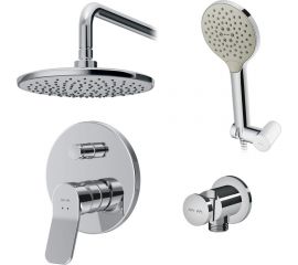 Набор: смеситель для ванны/душа AM.PM, X-Joy верхний душ, с держателем, душевой набор FB85A1RH20 