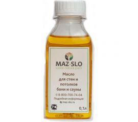 Масло для стен и потолков в бане и сауне MAZ-SLO цвет Графит 100 мл 8065704 