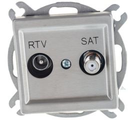 Розетка Ospel Sonata TV-SAT оконечная, без рамки, сталь GPA-RMS/m/37 