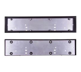 Рамка для номера SKYWAY металл, антивандал, черная, без надписи с крепежом S04101004 