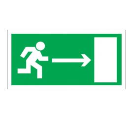 Направление к эвакуационному выходу Стандарт Знак Е03 направо, 100x200 мм, пленка ПП 00-00024573 