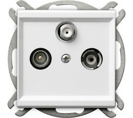 Розетка Ospel Sonata TV-SAT оконечная, белый GPA-RS/m/00 