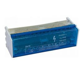 Нулевая шина DORI на Din-рейку в корпусе 2 шины по 15 отв. 45014 