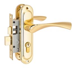 Врезной замок Стандарт с/руч 103/50 GP латунь 4 846 