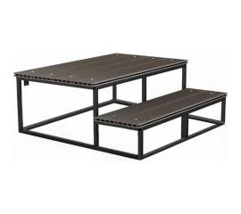 Крыльцо Уличные лестницы Дача 2 ступени с площадкой 600 мм DACHA-2-60 