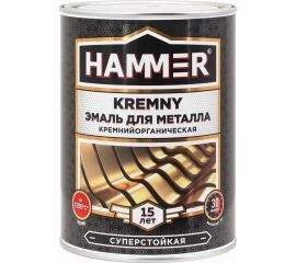 Эмаль по металлу HAMMER КО Kremny RAL 6002 зеленый 500С 0.8 кг ЭК000138087 