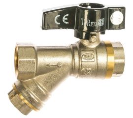 Шаровой кран Terma с Фильтром CB 1/2 в/в бант 25696 