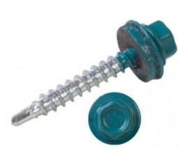 Кровельные саморезы ВИРТУОЗ 5,5х19 мм, RAL 5021, морская волна, 25 шт. 2545 