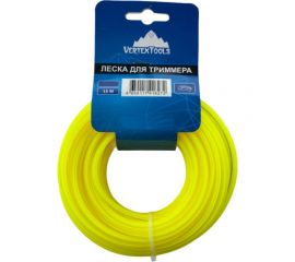 Леска (4 мм; 15 м; звезда) для триммера vertextools YK-666-4-15 