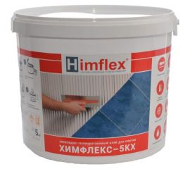 Эластичный эпоксидно-полиуретановый клей для плитки и камня Himflex 5КХ белый ведро 5 кг 4631162033740 