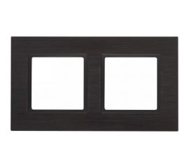 Рамка ЭРА 14-5202-05 на 2 поста, металл, Elegance, чёрный+антрацит Б0034549 