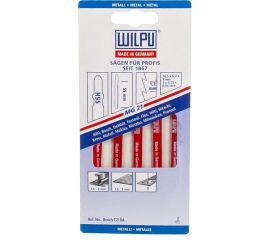 Пилка по металлу MG 21 (5 шт; 76.5х6.4х1 мм; 55 мм; 21 TPI; HSS) WILPU 256000005 