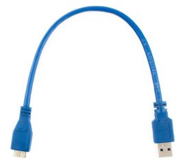 Кабель Cablexpert Pro USB 3.0 AM/micro BM 9P, 30см, экран, синий, пакет CCP-mUSB3-AMBM-1 