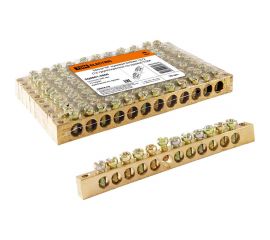 Шина TDM N нулевая 6х9мм 12/2 12 групп/крепеж по краям SQ0801-0060 