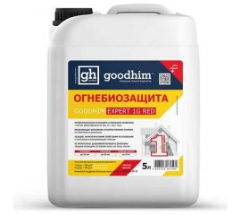 Огнебиозащита GOODHIM EXPERT 1G RED 1 группы высшая, 5 л 61504 