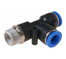 Фитинг Т-образный с наружной резьбой (10 мм; 3/8"") для пластиковых трубок ROCKFORCE RF-SPD10-03 