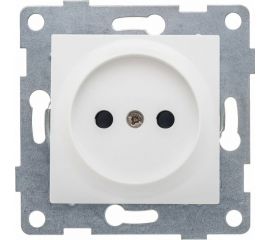 Розетка GUSI ELECTRIC Ugra МЕХ 1-ой б/з с з/ш, СУ, 16А, 250В, белый С11Р2-001 