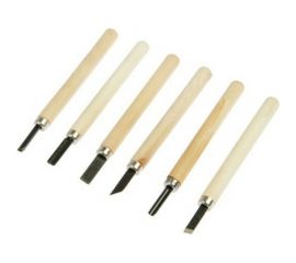 Набор резцов по дереву TUNDRA деревянная рукоятка, 6 шт. 1002756 
