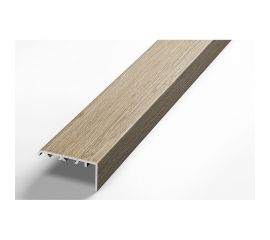 Порог угловой алюминиевый Лука 40x20 мм, 0,9 м, ламинированный, Дуб беленый УТ000008913 