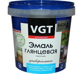 Универсальная эмаль VGT ВД АК 1179 супербелая глянц. 1 кг 11601907 