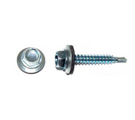 Кровельный саморез Kenner цинк, с шайбой EPDM, 4,8x51, фасовка 150 шт. ск4851ф 