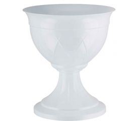 Горшок SANTINO Лилия на ножке 3.5 л, 22х26 см, белый 049127 