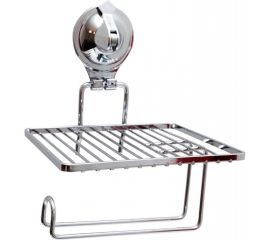 Держатель для туалетной бумаги Delphinium Air-lock с полочкой, на присоске UI-3003 101125 