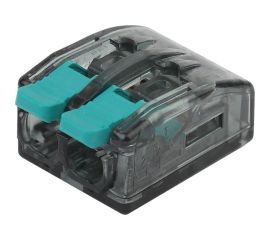 Компактная клемма ЭРА NO-224-49 серии 412 с рычагом, 2 отверстия, 0,5-4 мм2 Б0043967 