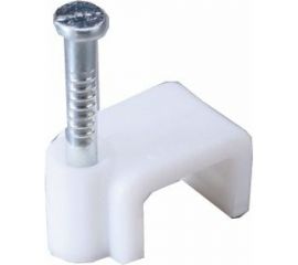 Пластиковая плоская скоба с гвоздем FORTISFLEX СПП 4 50шт 49448 