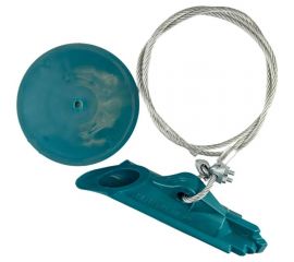 Комплект ДТРД анкер грунтовый ДБ88-пластик, трос D-4 мм, L-1 м, пластиковая пластина D-100 мм БП-00003230 