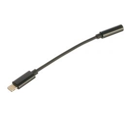 Переходник для передачи аудиосигнала Cablexpert Lightning/Jack3.5F, черный CCA-LM3.5F-01 